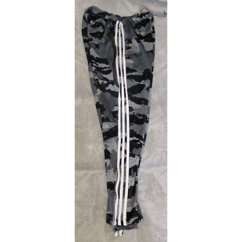 Adidas Tiro 19 Training Pants Mens M Gray Black Camo Drawstring Ankle Zipped